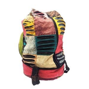 Montana Boho Hippie Hobo Backpack Bag Colorful Convertible